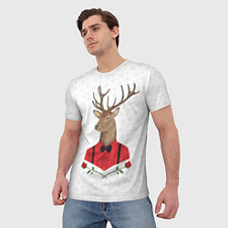 Футболка мужская Christmas Deer, цвет: 3D-принт — фото 2