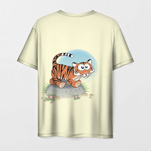 Мужская футболка Маленький тигренок / 3D-принт – фото 2