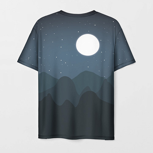 Мужская футболка Ночная пагода / 3D-принт – фото 2