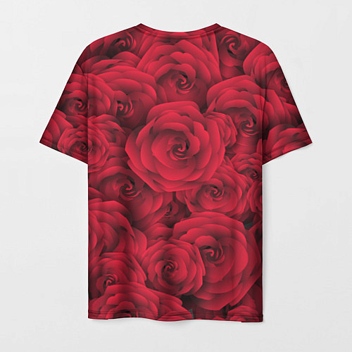 Мужская футболка Красные розы / 3D-принт – фото 2