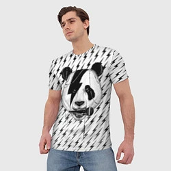 Футболка мужская Панда вокалист, цвет: 3D-принт — фото 2