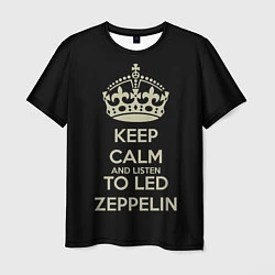Футболка мужская Keep Calm & Led Zeppelin, цвет: 3D-принт