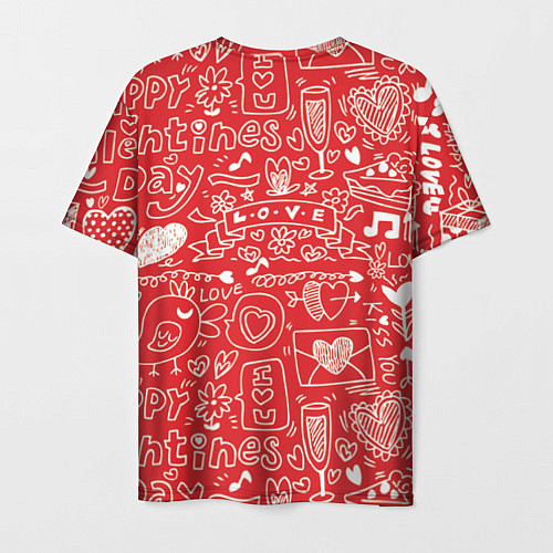 Мужская футболка Happy Valentine / 3D-принт – фото 2