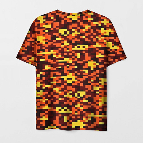 Мужская футболка Камуфляж пиксельный: оранжевый/желтый / 3D-принт – фото 2