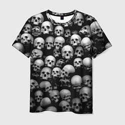 Мужская футболка Черепа на черном
