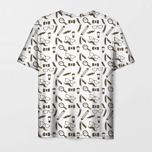 Мужская футболка Тигр-барбер / 3D-принт – фото 2