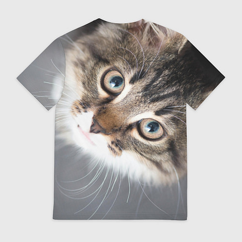 Мужская футболка Кошачий взгляд / 3D-принт – фото 2