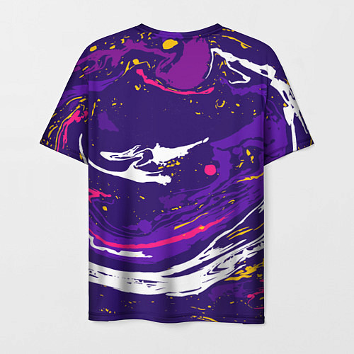 Мужская футболка Фиолетовый акрил / 3D-принт – фото 2