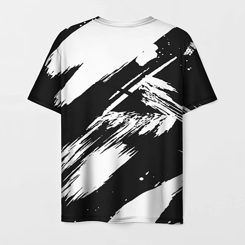 Мужская футболка Чёрно-белый / 3D-принт – фото 2