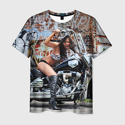 Футболка мужская Sexy biker girl, цвет: 3D-принт