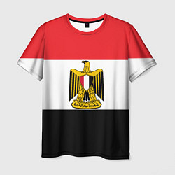 Футболка мужская Флаг и герб Египта, цвет: 3D-принт