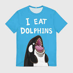 Футболка мужская I eat dolphins, цвет: 3D-принт