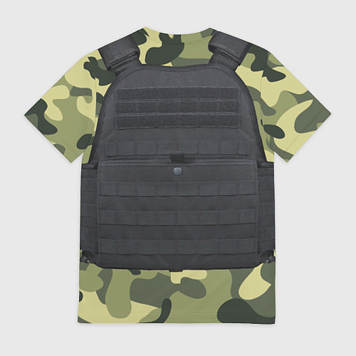 Мужская футболка Бронежилет + камуфляж / 3D-принт – фото 2