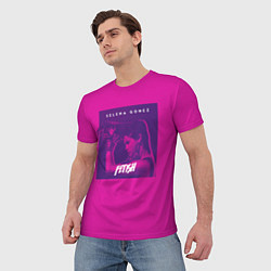 Футболка мужская Selena Gomez: Purple Fetish, цвет: 3D-принт — фото 2