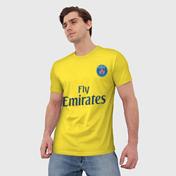 Футболка мужская PSG FC: Yellow, цвет: 3D-принт — фото 2
