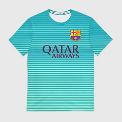 Футболка мужская Barcelona FC: Aqua, цвет: 3D-принт