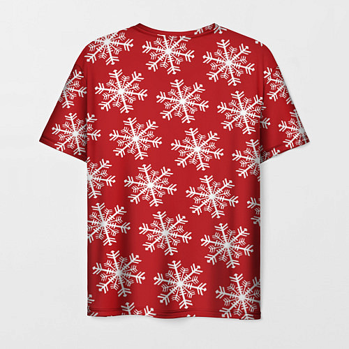 Мужская футболка Новогодние Снежинки / 3D-принт – фото 2