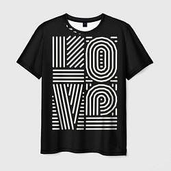 Футболка мужская L O V E, цвет: 3D-принт