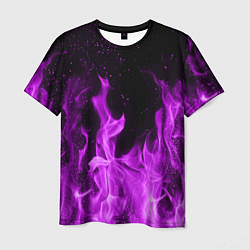 Футболка мужская Фиолетовый огонь, цвет: 3D-принт