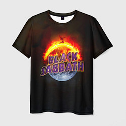 Футболка мужская Black Sabbath земля в огне цвета 3D-принт — фото 1