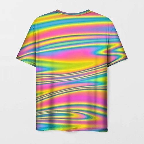 Мужская футболка Абстрактные разводы цвета / 3D-принт – фото 2