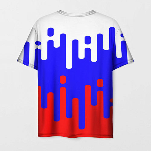 Мужская футболка Русский триколор / 3D-принт – фото 2