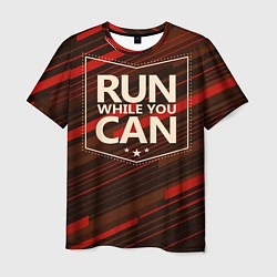 Футболка мужская Run while you can, цвет: 3D-принт