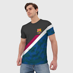 Футболка мужская FC Barcelona: Sport Camo, цвет: 3D-принт — фото 2