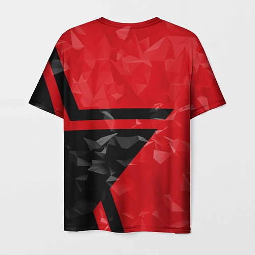 Мужская футболка FCMU: Red & Black Star / 3D-принт – фото 2