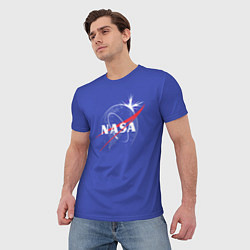 Футболка мужская NASA: Blue Space, цвет: 3D-принт — фото 2