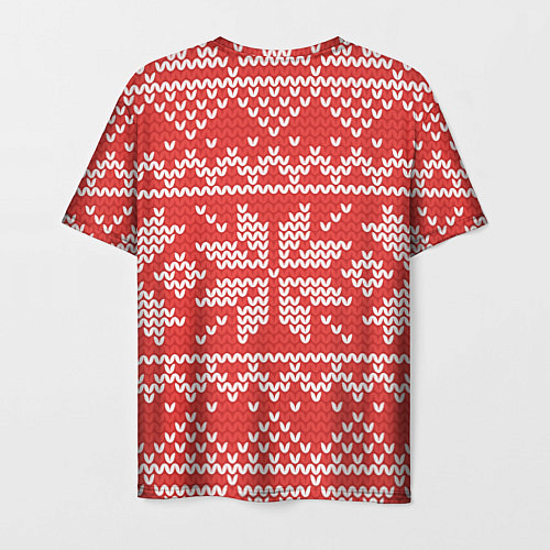 Мужская футболка Новогодний узор: снежинки / 3D-принт – фото 2