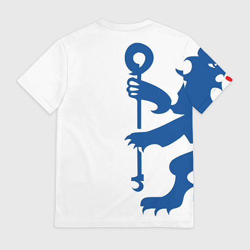 Мужская футболка FC Chelsea: White Lion / 3D-принт – фото 2