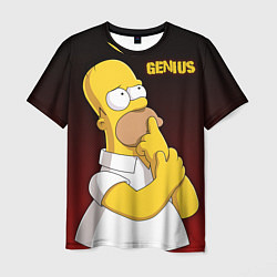 Футболка мужская Homer Genius, цвет: 3D-принт