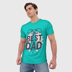 Футболка мужская To the best Dad, цвет: 3D-принт — фото 2