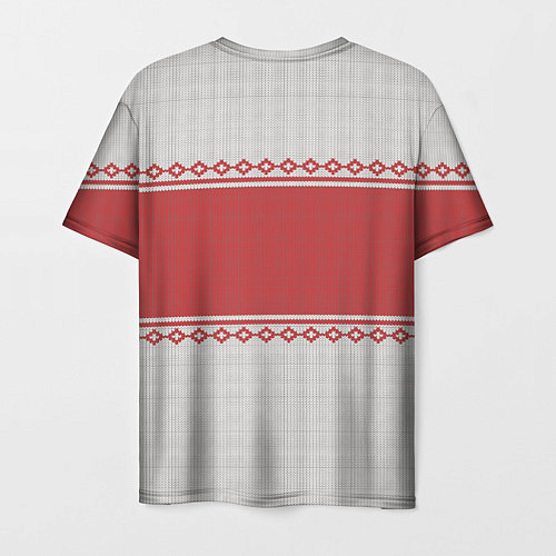 Мужская футболка Жопа: Зимний узор / 3D-принт – фото 2