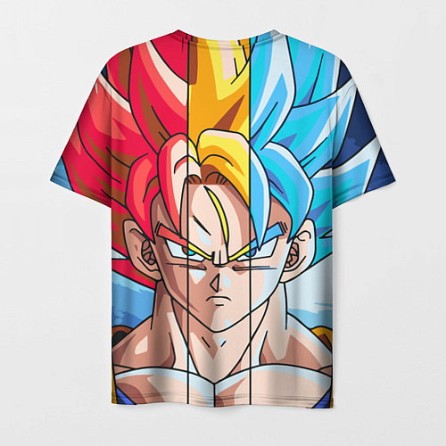 Мужская футболка Colour Goku / 3D-принт – фото 2