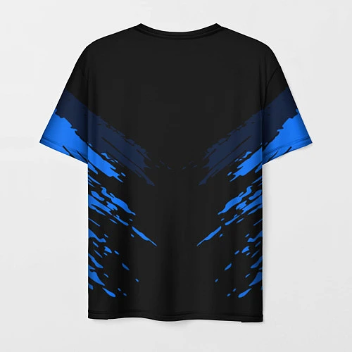 Мужская футболка Lexus: Blue Anger / 3D-принт – фото 2