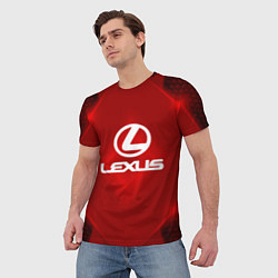 Футболка мужская Lexus: Red Light, цвет: 3D-принт — фото 2