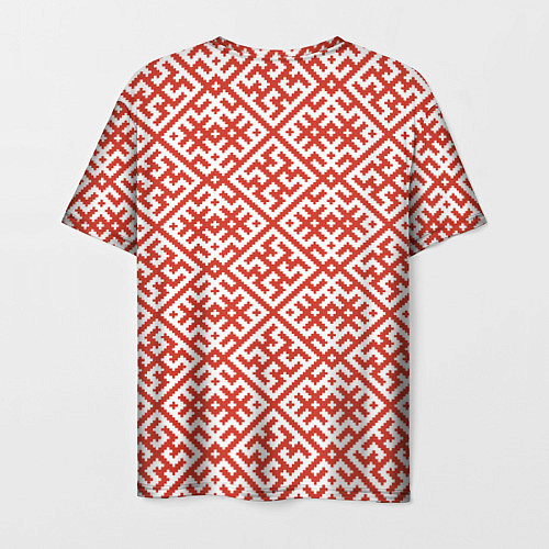 Мужская футболка Духобор: Обережная вышивка / 3D-принт – фото 2