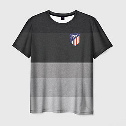 Футболка мужская ФК Атлетико Мадрид: Серый стиль, цвет: 3D-принт