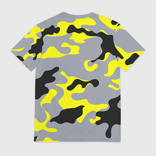Мужская футболка Yellow & Grey Camouflage / 3D-принт – фото 2