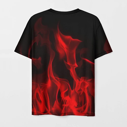 Мужская футболка Fall Out Boy: Red Flame / 3D-принт – фото 2
