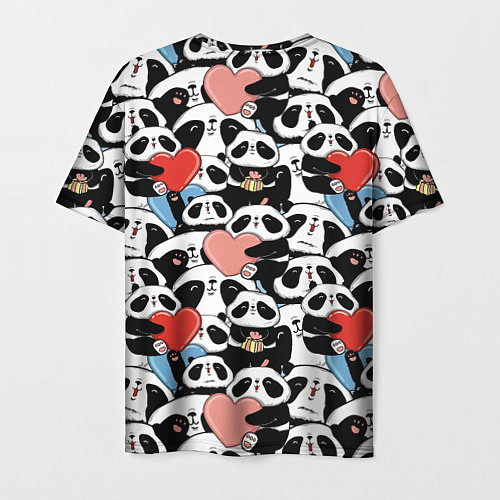 Мужская футболка Funny Pandas / 3D-принт – фото 2
