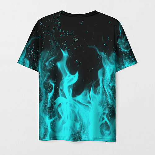 Мужская футболка R6S: Turquoise Flame / 3D-принт – фото 2