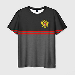 Футболка мужская Russia: Grey Style, цвет: 3D-принт