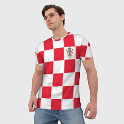 Футболка мужская Сборная Хорватии: Домашняя ЧМ-2018, цвет: 3D-принт — фото 2
