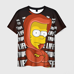 Футболка мужская Bart: Thug Life, цвет: 3D-принт