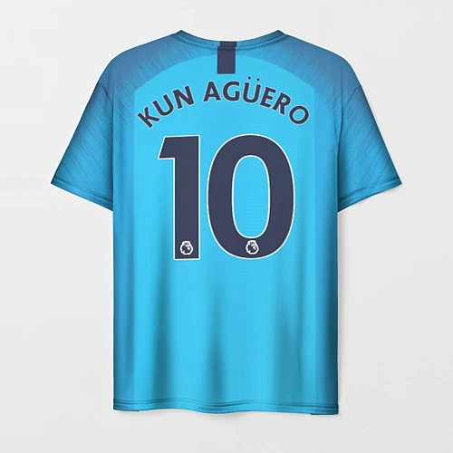 Мужская футболка FC Man City: Aguero Home 18-19 / 3D-принт – фото 2