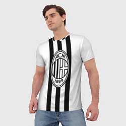 Футболка мужская AC Milan: Black & White, цвет: 3D-принт — фото 2
