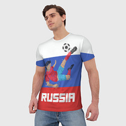 Футболка мужская Russia Footballer, цвет: 3D-принт — фото 2